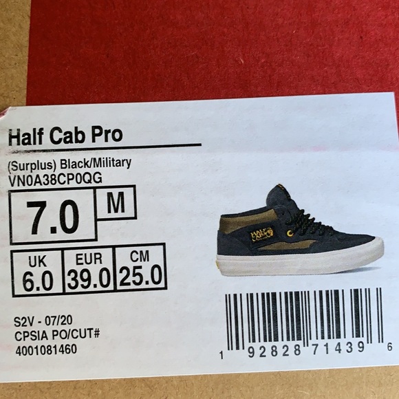 VANS HALF CAB PRO SURPLUS BLACK/MILITARY WMNS - Picture 16 of 16